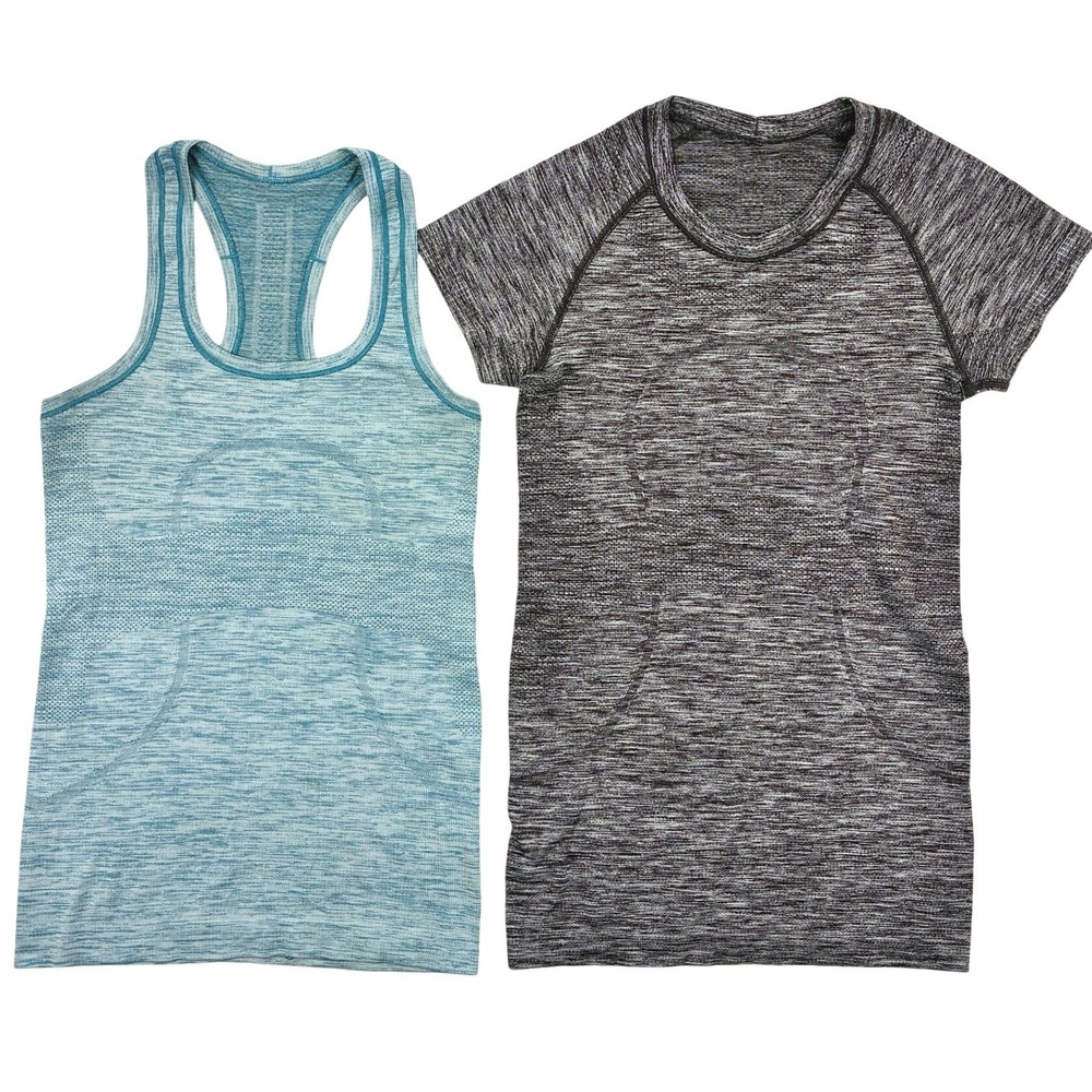 Lululemon Swiftly Tech Tank Women's 4 Purple Blue Running Yoga Active Lot of 2